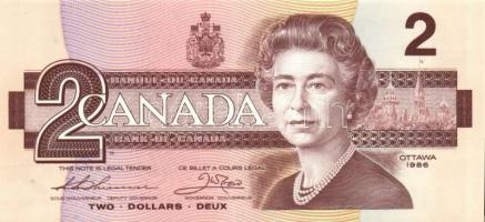 Kanada 1986. 2$ (2x) 2klf aláírással T:I