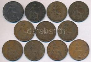 Nagy-Britannia 1899-1967. 1p Br (11xklf) T:2-,3 
Great Britain 1899-1967. 1 Penny Br (11xdiff) C:VF...