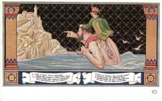 Budapest V. Erzsébet Királyné Szálló étterem és söröző pince, Sándor Béla falfestménye Petőfi Sándor...