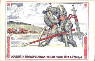 Fáy Aladár iparrajziskolai tanár rajzsorozata Arany János "Toldi"-jához - 13 darabos képes...