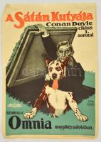 1968 Földes Imre: A Sátán kutyája, Conan Doyle ciklus I. sorozat plakátjának reprintje, alján szakadás, 97x68 cm