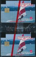2 db Balaton Surf motívumos telefonkártya, összefüggő, bontatlan csomagolásban