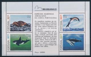 Bélyegkiállítás; Bálnák blokk, Stamp Exhibition; Whales block