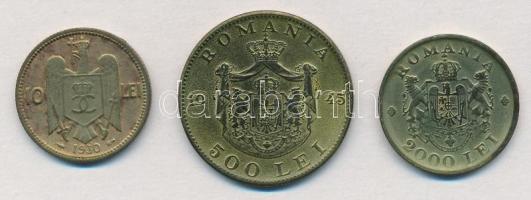 Románia 1930. 10L Ni-sárgaréz + 1945. 500L sárgaréz + 1946. 2000L sárgaréz T:1-,2
Romania 1930. 10 ...
