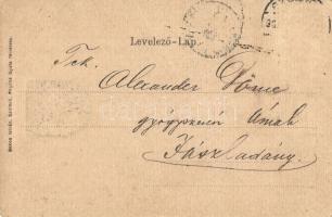 Szolnok, katolikus templom belső. Art Nouveau, szecessziós, címeres litho keret. Bakos István kiadás...