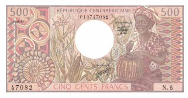 Közép-Afrikai Köztársaság 1981.06.1. 500Fr T:I