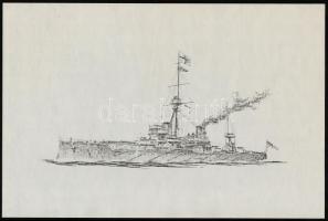 9 db hajókat ábrázoló nyomat, 26x39 és 29,5x42 cm közti méretben