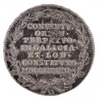 Ausztria 1782. II. József a galíciai alkotmány kiadására készült, jelzetlen Ag emlékérme (4,12g/25mm...