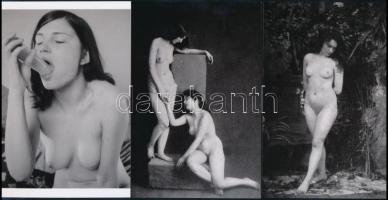 cca 1979 Hoppá, szolidan erotikus fényképek, 6 db mai nagyítás, 10x15 cm és 25x18 cm között / 6 erot...