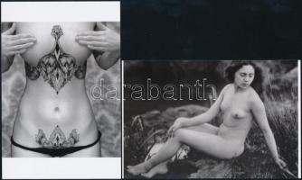 cca 1982 Sohasem tudhatod, szolidan erotikus fényképek, 6 db mai nagyítás, 10x15 cm és 25x18 cm közö...