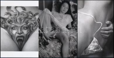 cca 1979 A kapuk őrzői, szolidan erotikus fényképek, 6 db mai nagyítás, 10x15 cm és 25x18 cm között ...