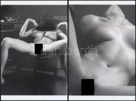 cca 1985 Rejtőzködő szépségek, szolidan erotikus fényképek, 5 db mai nagyítás, 10x15 cm és 25x18 cm ...