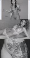 Nők és divatok, szolidan erotikus fényképek, 6 db mai nagyítás, 10x15 cm és 25x18 cm között / 6 erot...