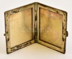 Ezüst (Ag.) fényképtartó, jelzett, 4,5×5,5 cm, nettó 37 g