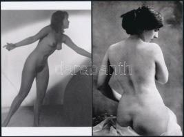 cca 1979 Hableányok, szolidan erotikus fényképek, 6 db mai nagyítás, 10x15 cm és 25x18 cm között / 6...