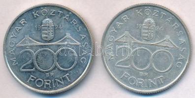 1994. 200Ft Ag "Deák" (2x) T:2