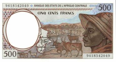 Közép-Afrikai Államok/Gabon 1993-2000. 500Fr, 1000Fr T:I