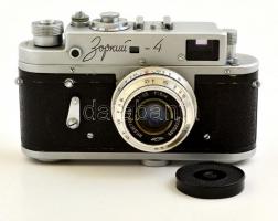 1962 Zorkij-4 fényképezőgép, Industar-50 1:3,5 objektívvel, jó állapotban / Vintage Russian camera, in good condition