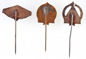 3db-os zománcozott kitűző tétel a szocialista időszakból, benne "Ém. Konzervipar Törzsgárda&quo...