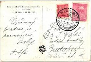 1937 První president Ceskoslovenské republiky Tomás Masaryk, obituary card So. Stpl (EK)