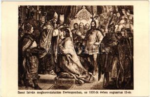 Szent István megkoronázása Esztergomban az 1000. évben (EK)