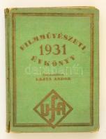 1931 Filmművészeti évkönyv, XII. évfolyam, szerk. Lajta Andor, reklámbélyegzőkkel, gerincnél részben levált, 275p