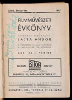1947 Filmművészeti évkönyv, XXVIII. évfolyam, szerk. Lajta Andor, reklámokkal, félvászon kötés, geri...