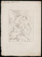 cca 1830 Nepomuk Muxel (1790-1870): 5 db rézkarc, papír, jelzett a dúcon, 24x18 cm