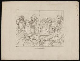 cca 1830 Nepomuk Muxel (1790-1870): 5 db rézkarc, papír, jelzett a dúcon, 24x18 cm