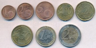 Ciprus 2008. 1c-2E (8xklf) forgalmi sor T:1-,2 Cyprus 2008. 1 Cent - 2 Euro (8xdiff) coin set C:AU,XF