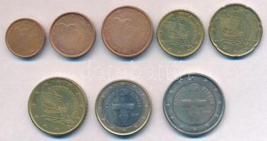 Ciprus 2008. 1c-2E (8xklf) forgalmi sor T:1-,2
Cyprus 2008. 1 Cent - 2 Euro (8xdiff) coin set C:AU,...