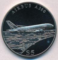 Libéria 2005. 5$ Cu-Ni "Airbus A380" T:PP Liberia 2005. 5 Dollars Cu-Ni "Airbus A380" C:PP