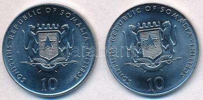 Szomália 2000. 10Sh Ni-acél "Ázsiai asztrológia - Tigris" + 10Sh Ni-acél "Ázsiai aszt...