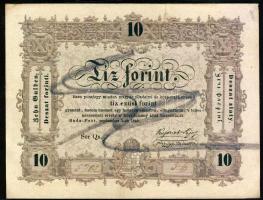 1848. 10Ft "Kossuth bankó" előlapon kézzel érvénytelenítve. T:restaurált