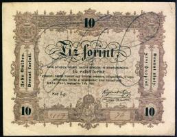 1848. 10Ft "Kossuth bankó" előlapon kézzel érvénytelenítve. T:restaurált