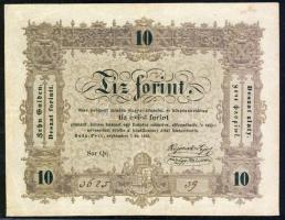 1848. 10Ft "Kossuth bankó". "Buda és Pest" között vessző helyett pont. T:restaurált