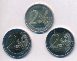 2006-2007. 2E (3xklf) Finnország, Németország T:1,1- 2006-2007. 2 Euro (3xdiff) Finland, Germany C:UNC,AU