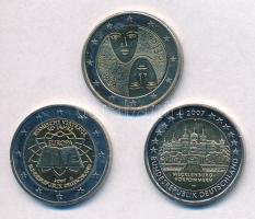 2006-2007. 2E (3xklf) Finnország, Németország T:1,1-
2006-2007. 2 Euro (3xdiff) Finland, Germany C:...