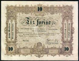 1848. 10Ft "Kossuth bankó". "közallomány" nyomdahibával T:restaurált