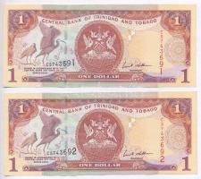 Trinidad és Tobago 2002. 1$ (2x) sorszámkövetők T:III szép papír Trinidad and Tobago 2002. 1 Dollar (2x) sequential serials C:F nice paper