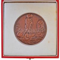 Pataky Béla (1932-) 1979. "Zsanai gázkitörés" kétoldalas Br érem, eredeti tokban (70mm) T:...