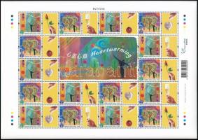 Greeting stamps complete sheet, Üdvözlő bélyegek teljes ív