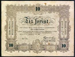 1848. 10Ft "Kossuth bankó" "alladalmi" nyomdahiba T:restaurált