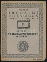 Beöthy Zsolt: Az irodalomtörténet elmélete I. kötet. Sajtó alá rendezte dr. Lázár Piroska leánygimná...