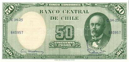 Chile 1958-59. 50P (2x) T:I