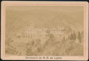 cca 1890 N. D. de Laghet temetője és Schlossberg 2 db fotó / N. D. de Laghet cemetary and Graz,   Sc...