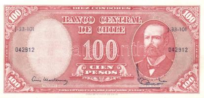 Chile 1958-59. 100P (2x) klf aláírásokkal T:I
