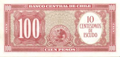 Chile 1958-59. 100P (2x) klf aláírásokkal T:I