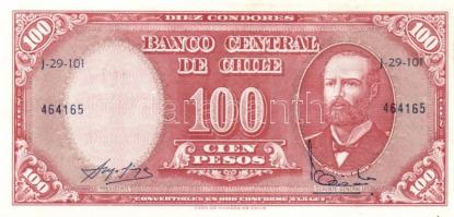 Chile 1958-59. 100P (2x) klf aláírásokkal T:I