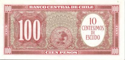 Chile 1958-59. 100P (2x) klf aláírásokkal T:I